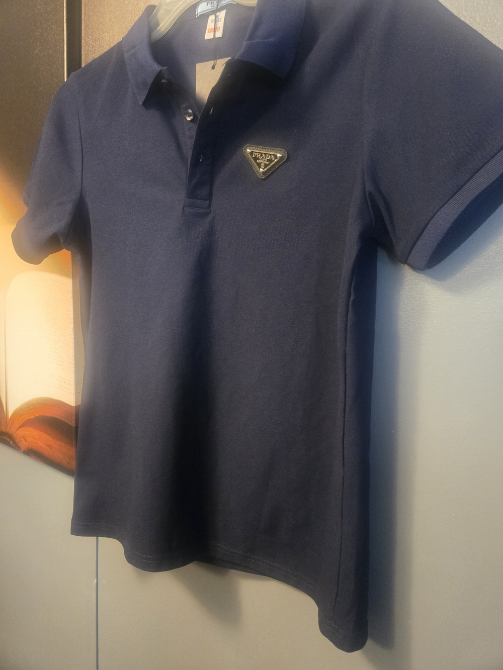 Prada Women Navy Polo Shirt